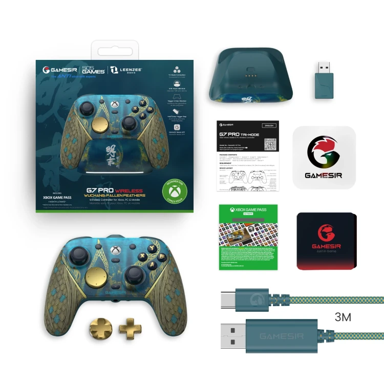 Геймпад беспроводной/проводной GameSir G7 Pro Wuchang голубой, Android, PC, Steam Deck, Xbox One