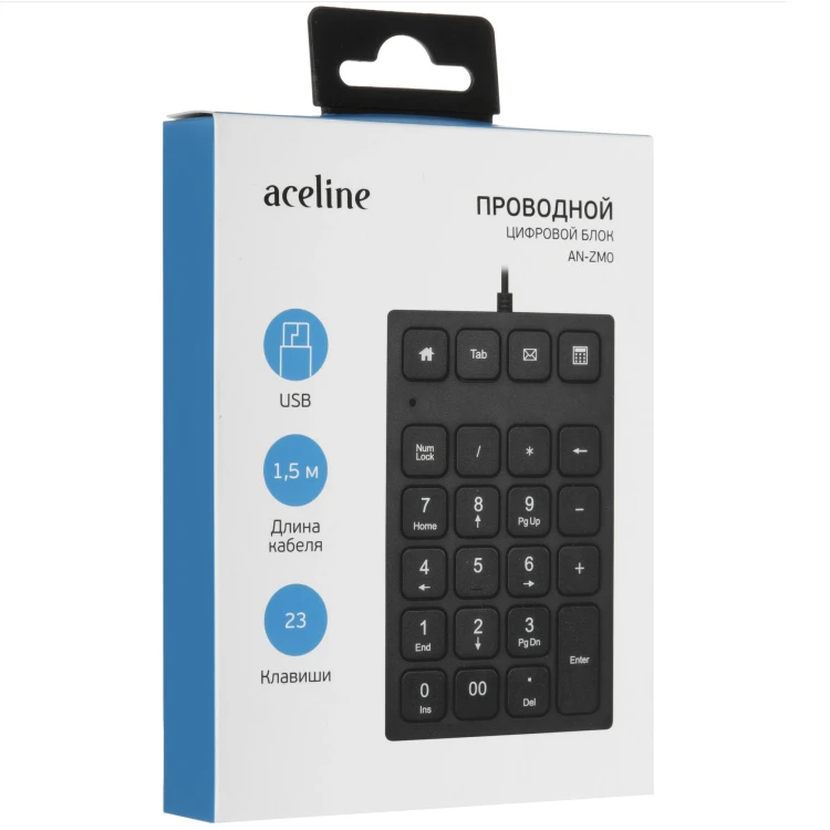 Цифровой блок проводная Aceline AN-ZM0, ABS, мембранная, черный Цифровой блок проводная Aceline AN-ZM0, ABS, мембранная, черный