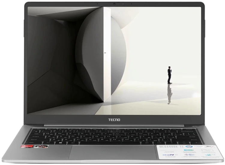 14.1" Ноутбук Tecno Megabook T1,AMD Ryzen 5 7430U,LPDDR4x - 16 ГБ,SSD 512 ГБ,AMD Radeon Graphics, Windows 11 Home