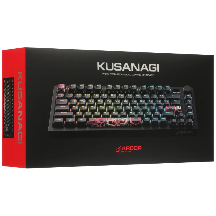 Клавиатура проводная + беспроводная ARDOR GAMING Kusanagi, черный Клавиатура проводная + беспроводная ARDOR GAMING Kusanagi, черный