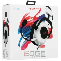 Проводные наушники ARDOR GAMING Edge, 2022, 7.1 Virtual, охватывающие, белый