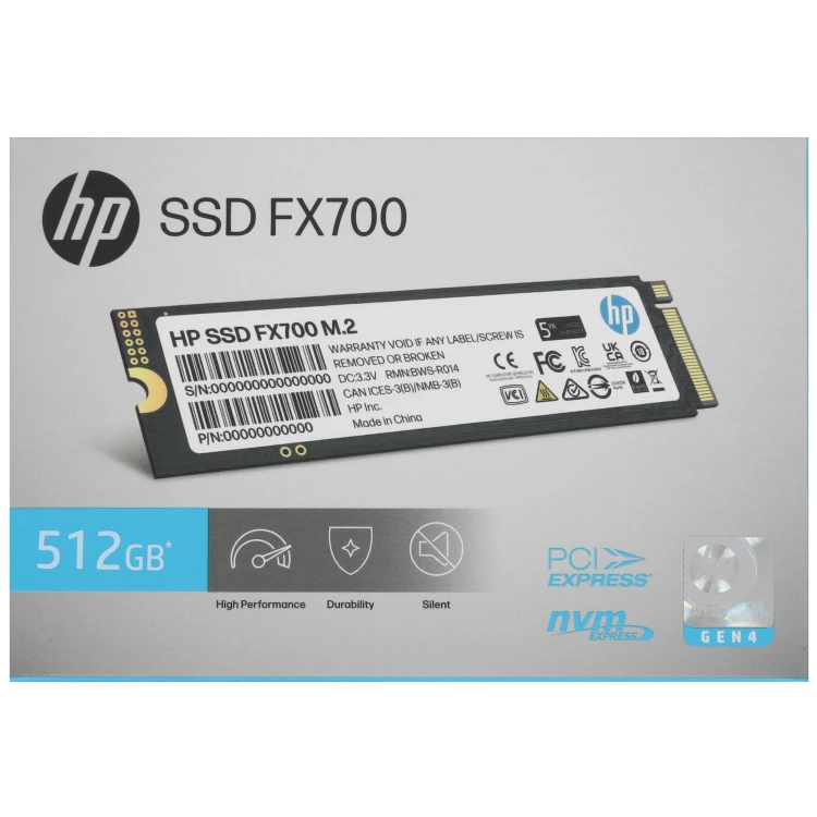 512 ГБ SSD M.2 накопитель HP FX700 [8U2N1AA#ABB], PCIe 4.0 x4