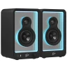 Колонки Fiero Midnight BHS-550, 50 Вт, Bluetooth, МДФ, черный