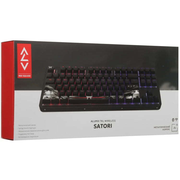 Клавиатура проводная + беспроводная Red Square Alumix TKL Satori Black, механическая