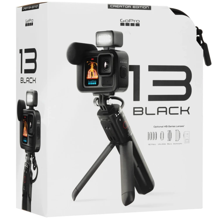Экшн-камера GoPro HERO 13 Black Creator Edition, Bluetooth, Wi-Fi, экран, 1900 мА*ч, черный