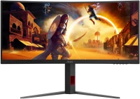 34" Монитор AOC CU34G4H, 3440x1440, 200 Гц, 0.3 мс, Fast VA, HDR10, черный