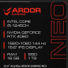 15.6" Ноутбук ARDOR GAMING NEO G15-I5ND314, 1920x1080, IPS, Intel Core i5-12450H, RAM 16 ГБ, SSD 1000 ГБ, GeForce RTX 4060 - 8 ГБ, без ОС черный