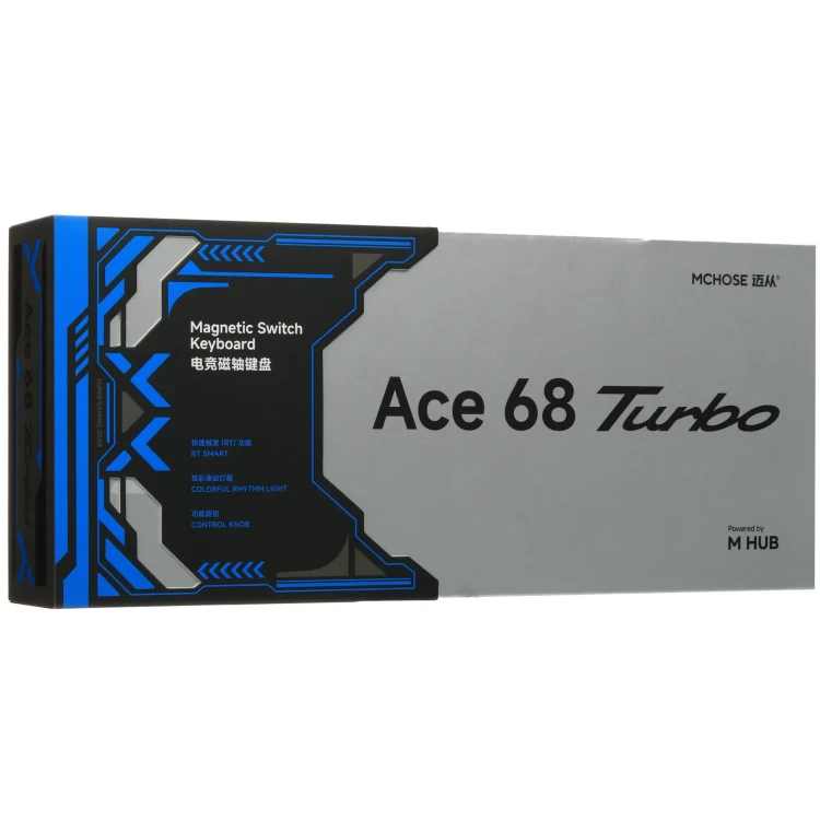 Клавиатура проводная MCHOSE Ace 68 Turbo, магнитная, черный, серый, синий Клавиатура проводная MCHOSE Ace 68 Turbo, магнитная, черный, серый, синий