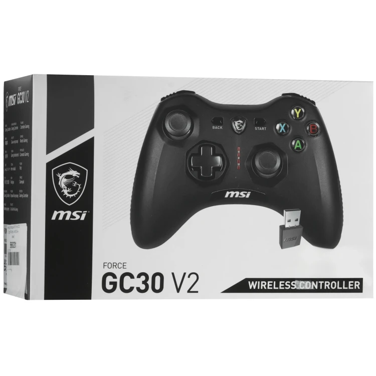 Геймпад беспроводной/проводной MSI Force GC30 V2 черный, Android, PC, PlayStation 3 Геймпад беспроводной/проводной MSI Force GC30 V2 черный, Android, PC, PlayStation 3