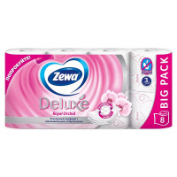 Туалетная бумага Zewa Deluxe Орхидея, 3 слоя, 8 рулонов