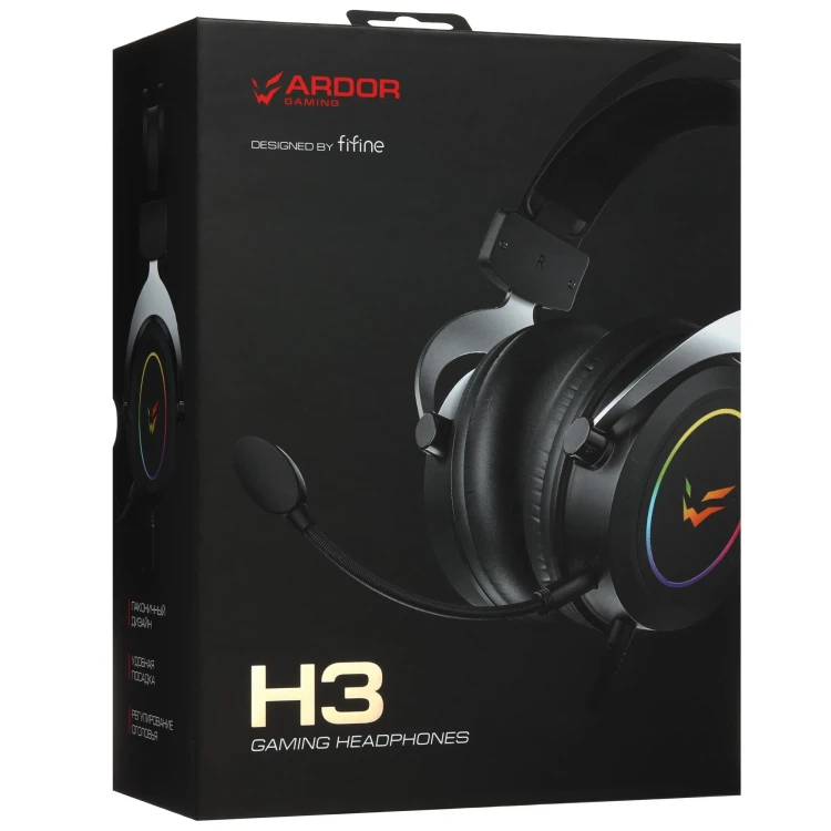 Проводные наушники ARDOR GAMING H3, 7.1 Virtual, for Nintendo Switch, PS4, PS5, Xbox One, черный