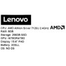 15.6" Ноутбук Lenovo V15 4th Gen, английская раскладка, 1920x1080, TN+film, AMD Athlon Silver 7120U,RAM 8 ГБ, SSD 256 ГБ, AMD Radeon 610M, без ОС, черный
