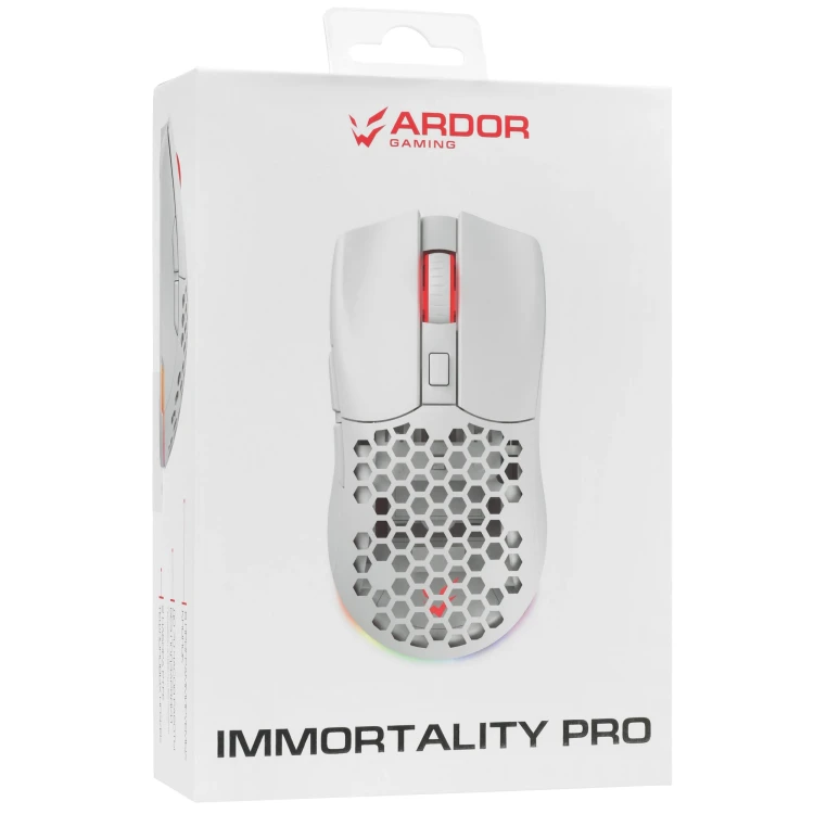 Мышь беспроводная/проводная ARDOR GAMING Immortality PRO Wireless [ARDW-IMP3370-WT] белый