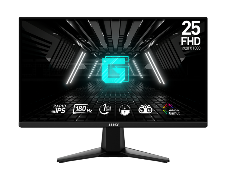 Монитор MSI G255F, 1920x1080, 180 Гц, IPS, LED, 1000:1, 300 Кд/м², черный Монитор MSI G255F, 1920x1080, 180 Гц, IPS, LED, 1000:1, 300 Кд/м², черный
