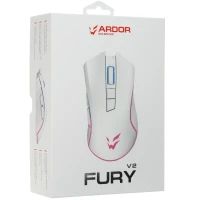 Мышь беспроводная/проводная ARDOR GAMING Fury V2 [ARDW-FURY3325-WT] белый