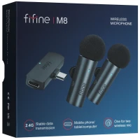 Радиосистема Fifine M8, беспроводной петличный микрофон, конденсаторный