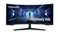 Монитор Samsung Odyssey G5 C34G55TWWI, 3440x1440, 165 Гц, *VA, черный