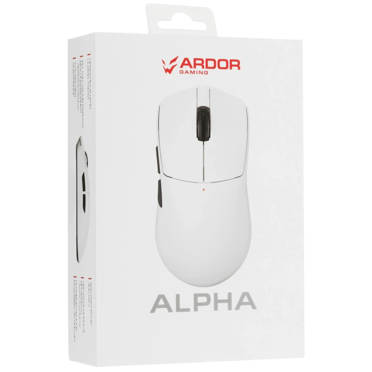 Мышь беспроводная/проводная ARDOR GAMING Alpha [ARDW-ALP3950-WT] белый