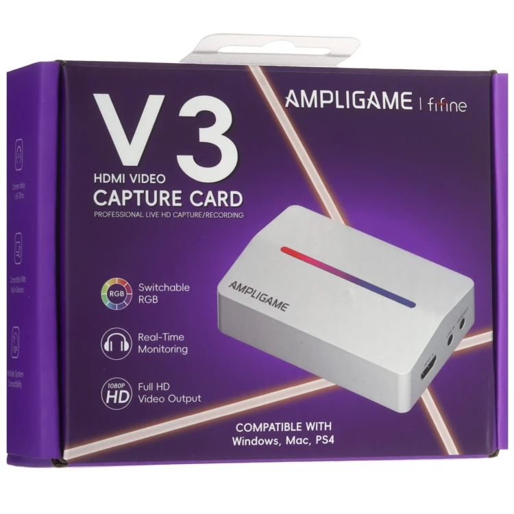 Устройство видеозахвата FIFINE AmpliGame Capture Card V3, HDMI, USB 3.2 Gen 1 Type A, белый Устройство видеозахвата FIFINE AmpliGame Capture Card V3, HDMI, USB 3.2 Gen 1 Type A, белый