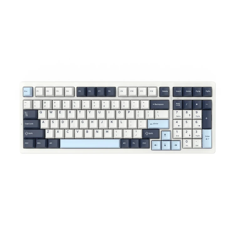 Клавиатура проводная + беспроводная VGN S99, белый, голубой, серый