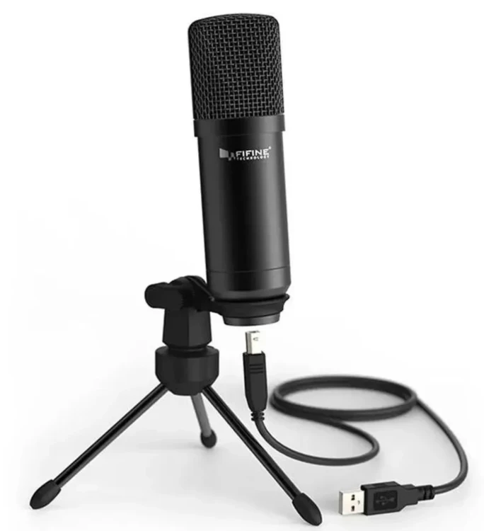 Микрофон Fifine K730, проводной, настольный, USB Type-B, черный Микрофон Fifine K730, проводной, настольный, USB Type-B, черный
