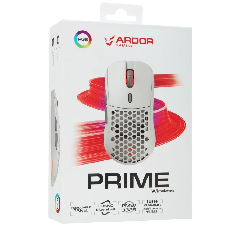Мышь беспроводная/проводная ARDOR GAMING Prime Wireless [ARDW-PR3325-WT] белый