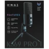 Микрофон Fifine K669 PRO1, проводной, настольный, USB Type-C, черный