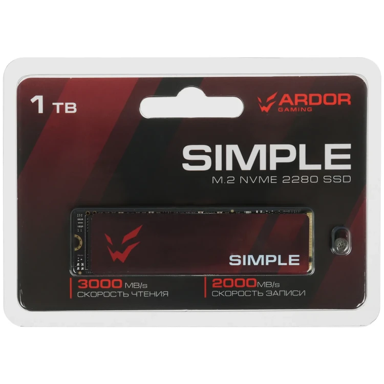 1024 ГБ M.2 NVMe накопитель ARDOR GAMING Simple SI1024QSHI 1024 ГБ M.2 NVMe накопитель ARDOR GAMING Simple SI1024QSHI