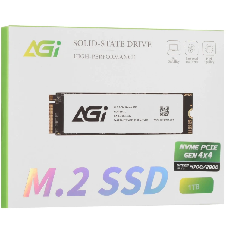 1000 ГБ M.2 NVMe накопитель AGI AI818 [AGI1T0G43AI818], PCIe 4.0 x4