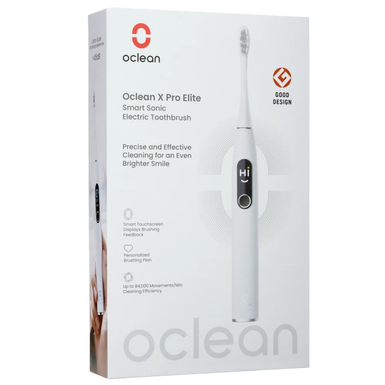 Электрическая зубная щетка Oclean X Pro Elite, IPX7, звуковая, серый