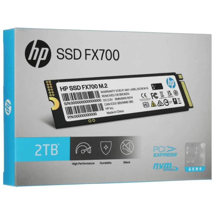 2000 ГБ M.2 NVMe накопитель HP FX700 [8U2N5AA#ABB], PCIe 4.0 x4