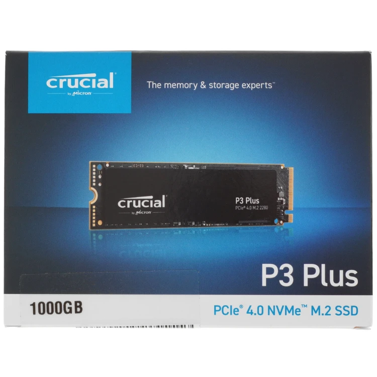 1000 ГБ M.2 NVMe накопитель Crucial P3 Plus [CT1000P3PSSD8], PCIe 4.0 x4