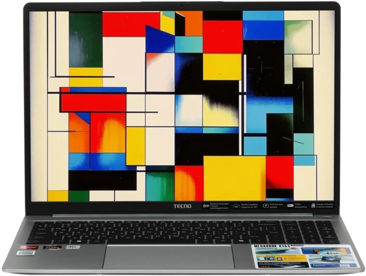 16" Ноутбук Tecno Megabook K16SDA, AMD Ryzen 5 7430U,DDR4 - 8 ГБ,SSD 256 ГБ,AMD Radeon Graphics,Windows 11 Home