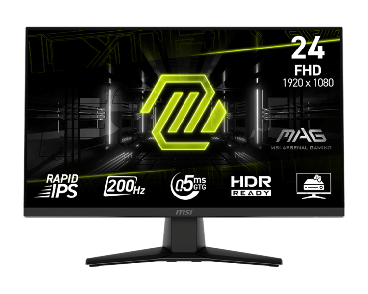 23.8" Монитор MSI MAG 242F, 1920x1080, 200 Гц, IPS, 0.5 мс , 1000:1, 300 Кд/м², черный 23.8" Монитор MSI MAG 242F, 1920x1080, 200 Гц, IPS, 0.5 мс , 1000:1, 300 Кд/м², черный