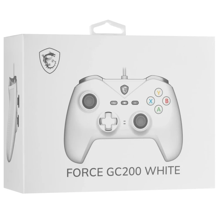 Геймпад проводной MSI Force GC200 белый, PC, USB Type-A, Триггеры Геймпад проводной MSI Force GC200 белый, PC, USB Type-A, Триггеры