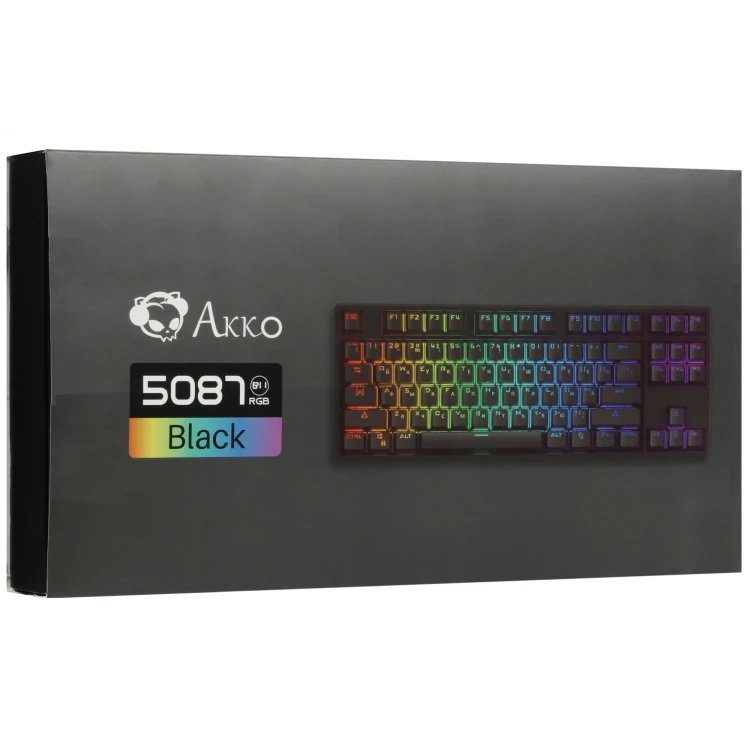 Клавиатура проводная Akko 5087S, механическая, RGB, ANSI, черный Клавиатура проводная Akko 5087S, механическая, RGB, ANSI, черный