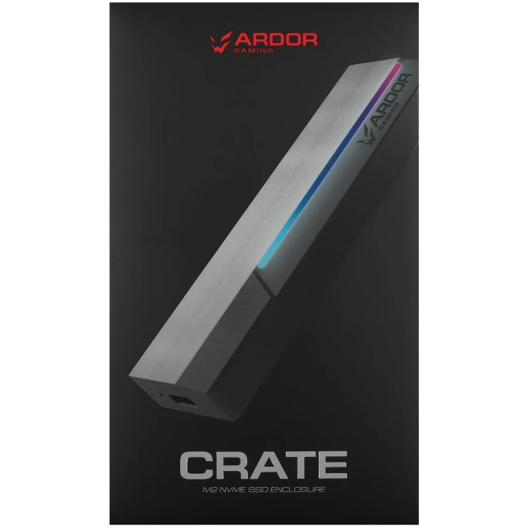 M.2 Внешний бокс ARDOR GAMING CRATE, USB 3.2 Gen 1 Type-A, алюминий