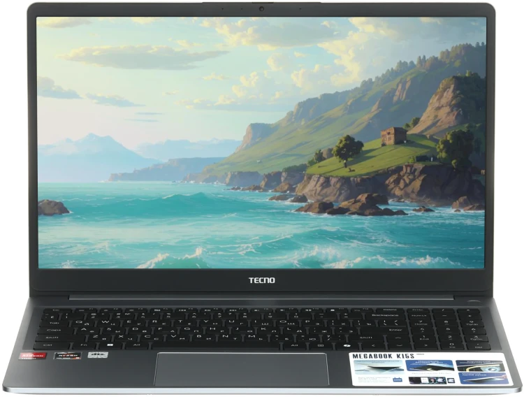 15.6" Ноутбук Tecno Megabook K15SDA, AMD Ryzen 5 7430U, DDR4 - 8 ГБ, SSD 512 ГБ, AMD Radeon Graphics, Windows 11 Home