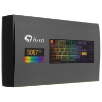 Клавиатура проводная Akko 5087S, механическая, [300774], черный/желтый