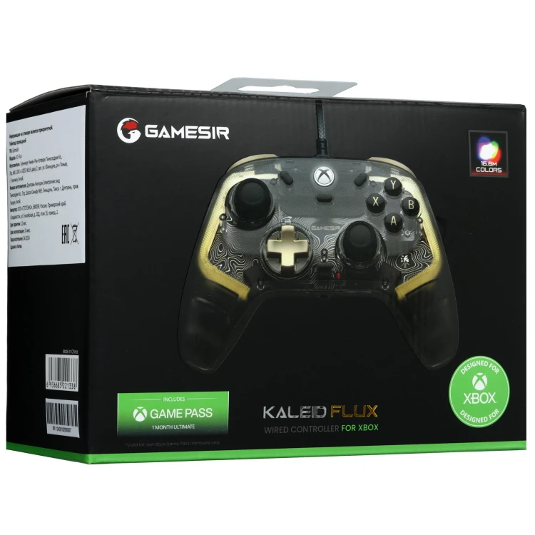 Геймпад проводной GameSir K1 Flux, for PC, Xbox One, Xbox Series S, Xbox Series X, черный Геймпад проводной GameSir K1 Flux, for PC, Xbox One, Xbox Series S, Xbox Series X, черный