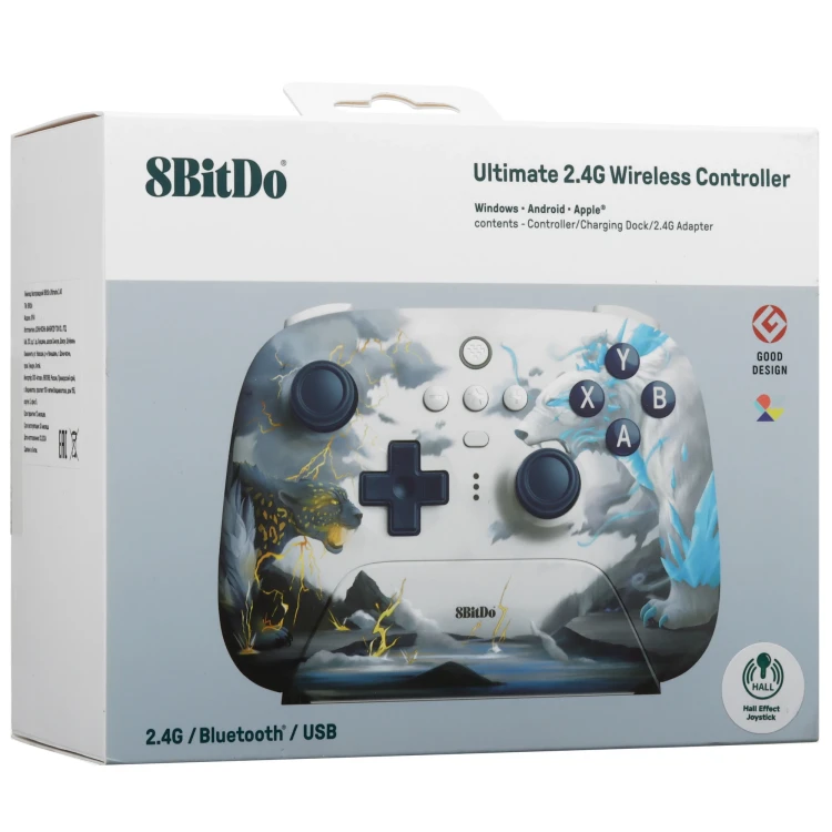 Геймпад беспроводной/проводной 8BitDo Ultimate 2.4G разноцветный