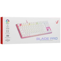 Клавиатура проводная ARDOR GAMING Blade PRO, Kailh Red, RGB, розовый, [AG-FL-B87Red-Pink]