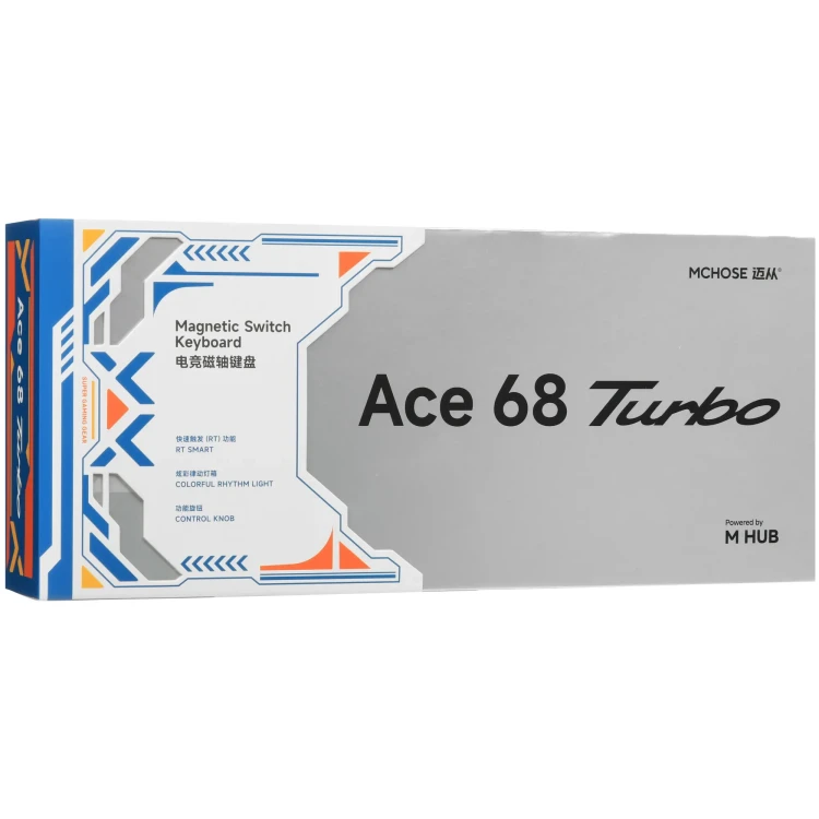 Клавиатура проводная MCHOSE Ace 68 Turbo, Mount Tai Magnetic Switch GT, магнитная, белый