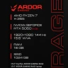 15.6" Ноутбук ARDOR GAMING RAGE R15-R7ND502, AMD Ryzen 7 H 255, DDR5-16ГБ, SSD-1ТБ, GeForce RTX 5050-8ГБ, без ОС 15.6" Ноутбук ARDOR GAMING RAGE R15-R7ND502, AMD Ryzen 7 H 255, DDR5-16ГБ, SSD-1ТБ, GeForce RTX 5050-8ГБ, без ОС